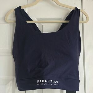 Fabletics Navy Sports Bra - Scoop Neck